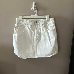 Express white denim skirt
